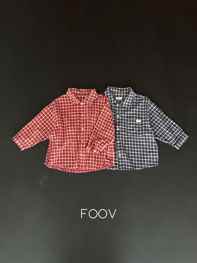 【取寄】foov|check shirt|チェックシャツ|S-JM|kids&jr|26 autumn
