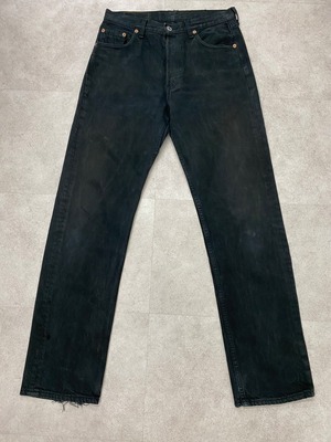 90sFrance EuroLevi's501 Black Denim Pant/W31×L32