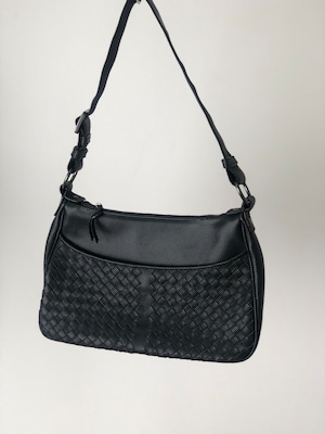 Bottega Veneta ボッテガ・ヴェネタ ショルダーバッグ ブラック ナイロン ホーボー vintage ヴィンテージ オールド igdbse