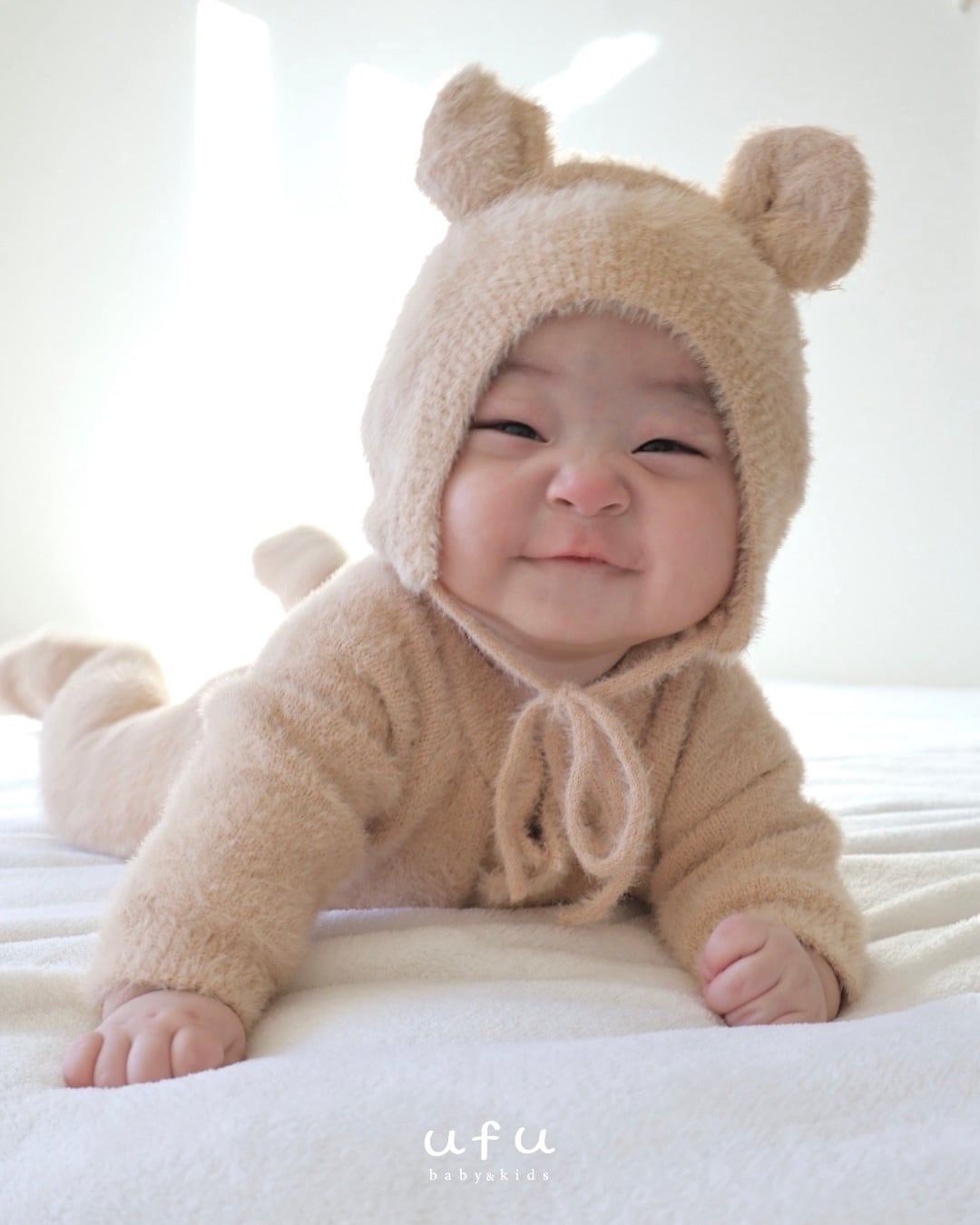 【即納】くまちゃんもふもふロンパース