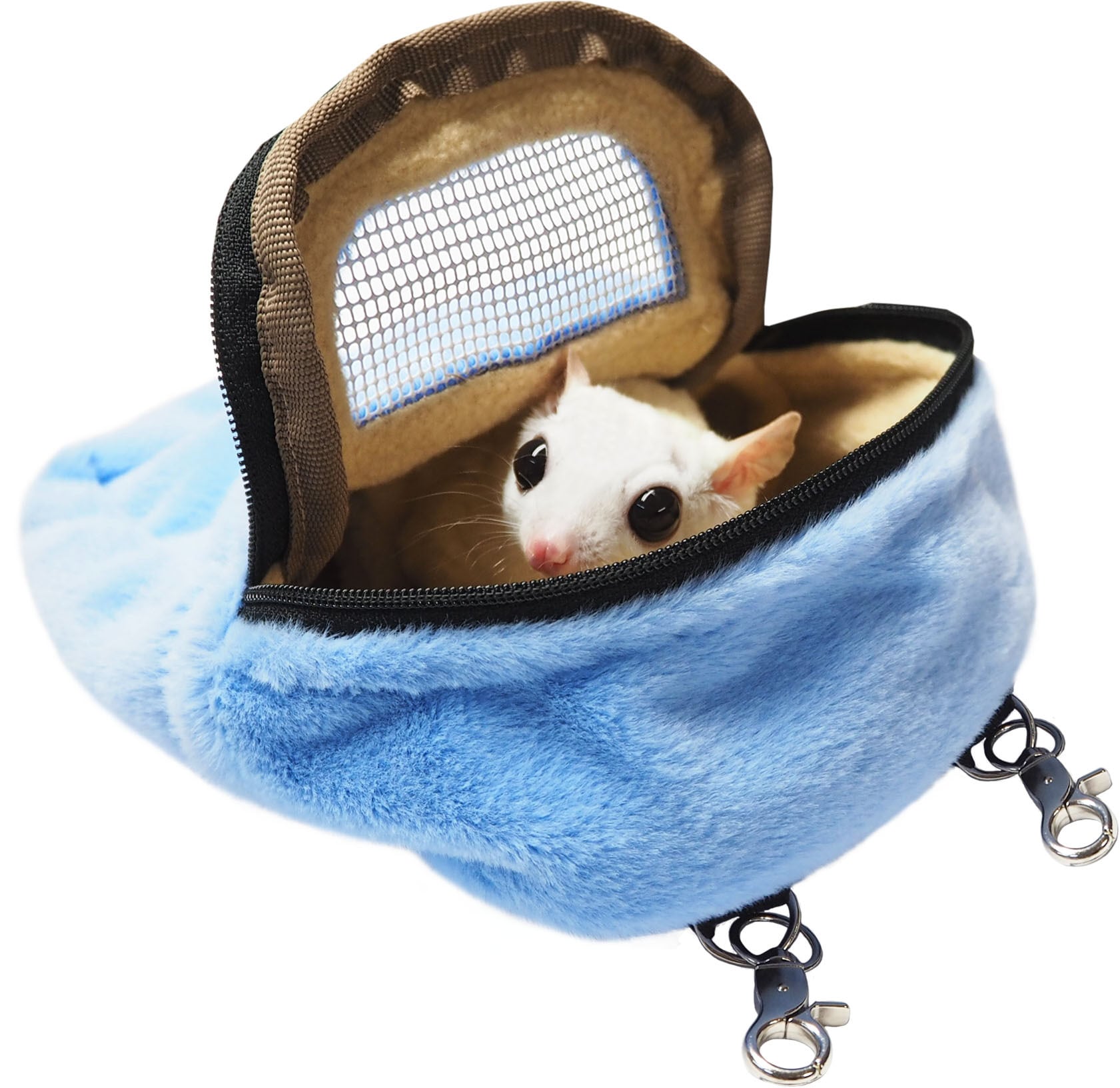 【小動物】 ふんわりモモンガポーチ ピンク/ブルー/グレー/ブラウン