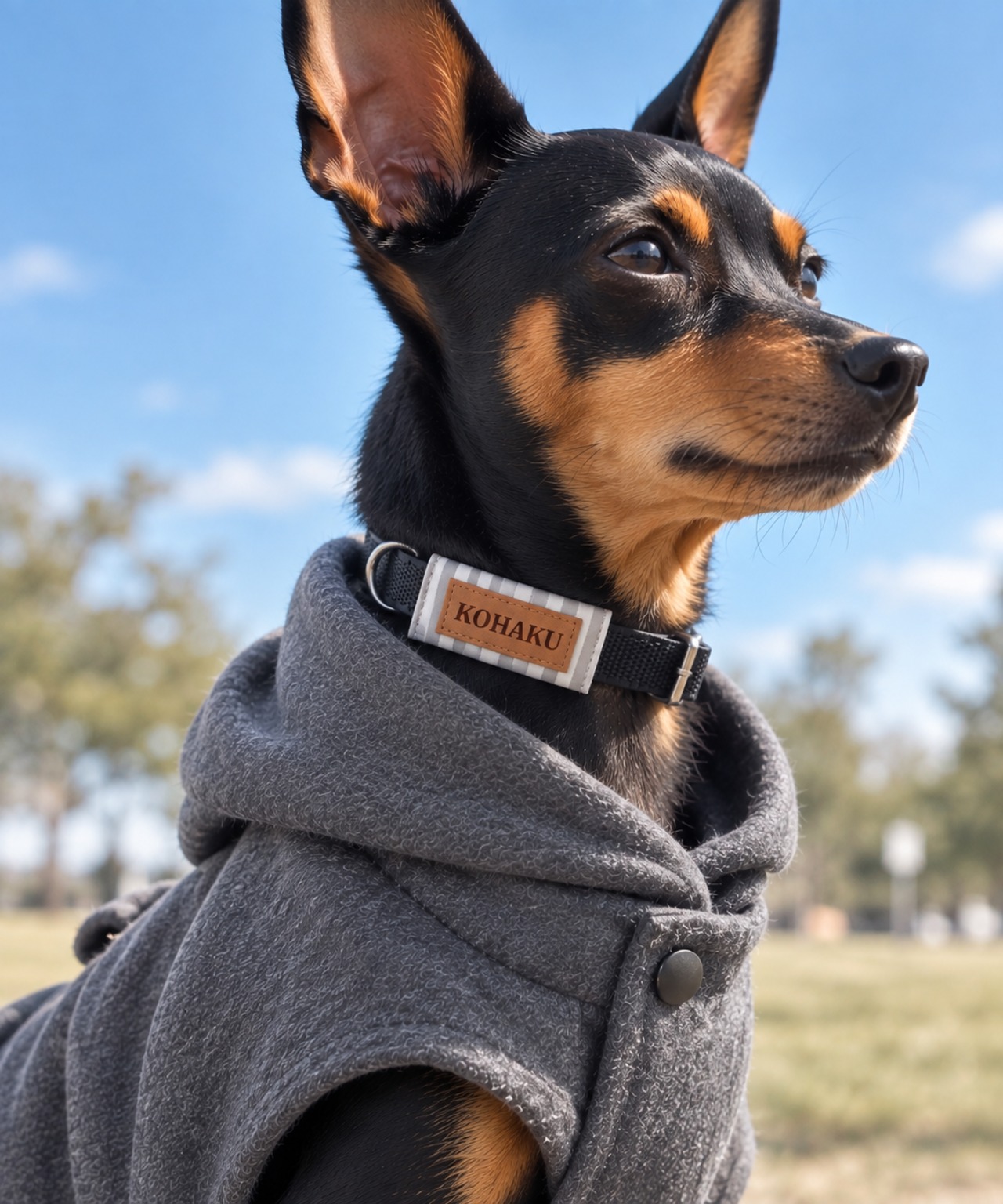 Wan Tag Caseストライプ/Mサイズ【レーザー名入れ可】Ver.2