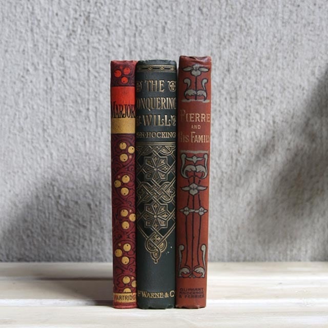 イギリス アンティークブック 3冊セット/古本/古書/洋書/インテリア