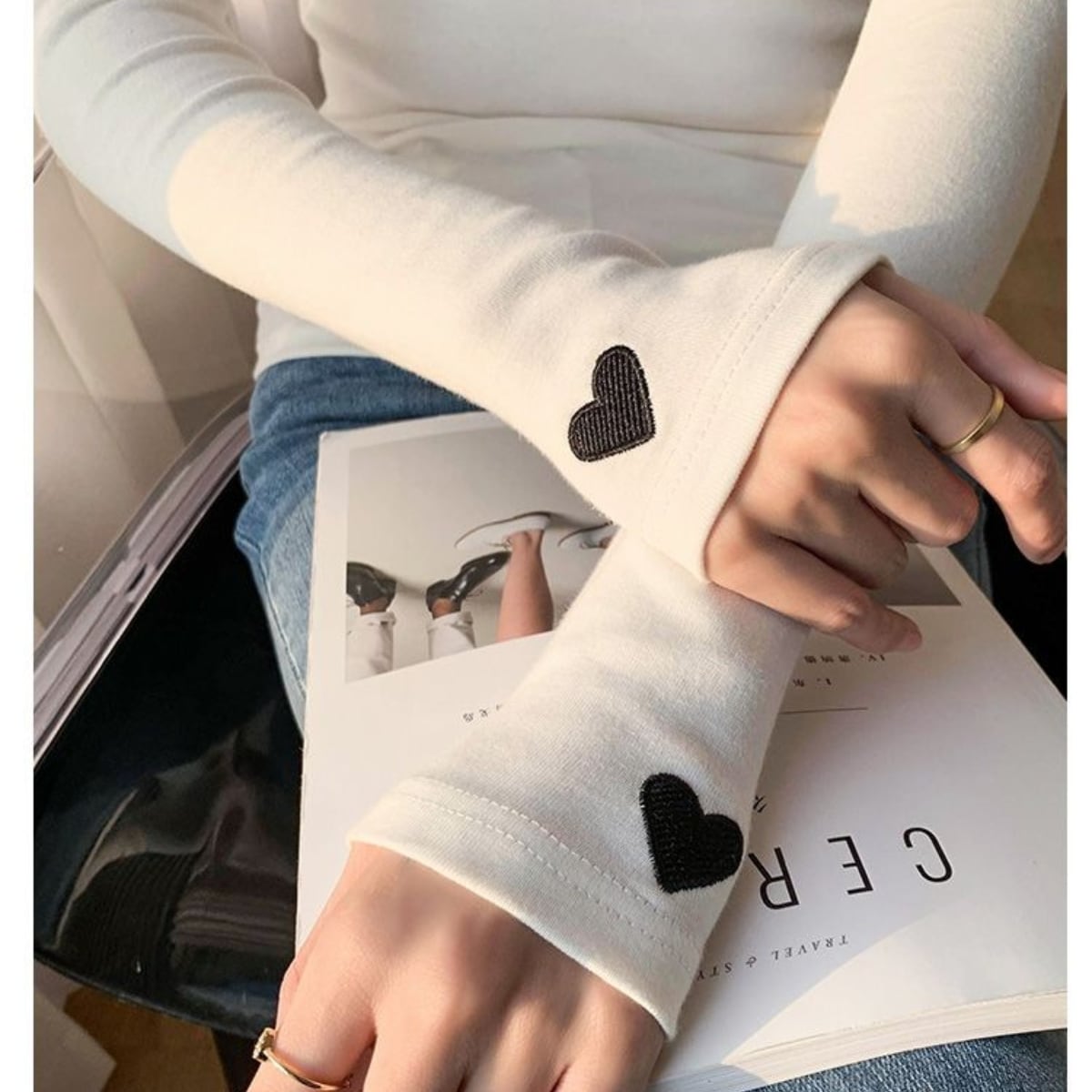 T-shirt with a Heart Design ch0004