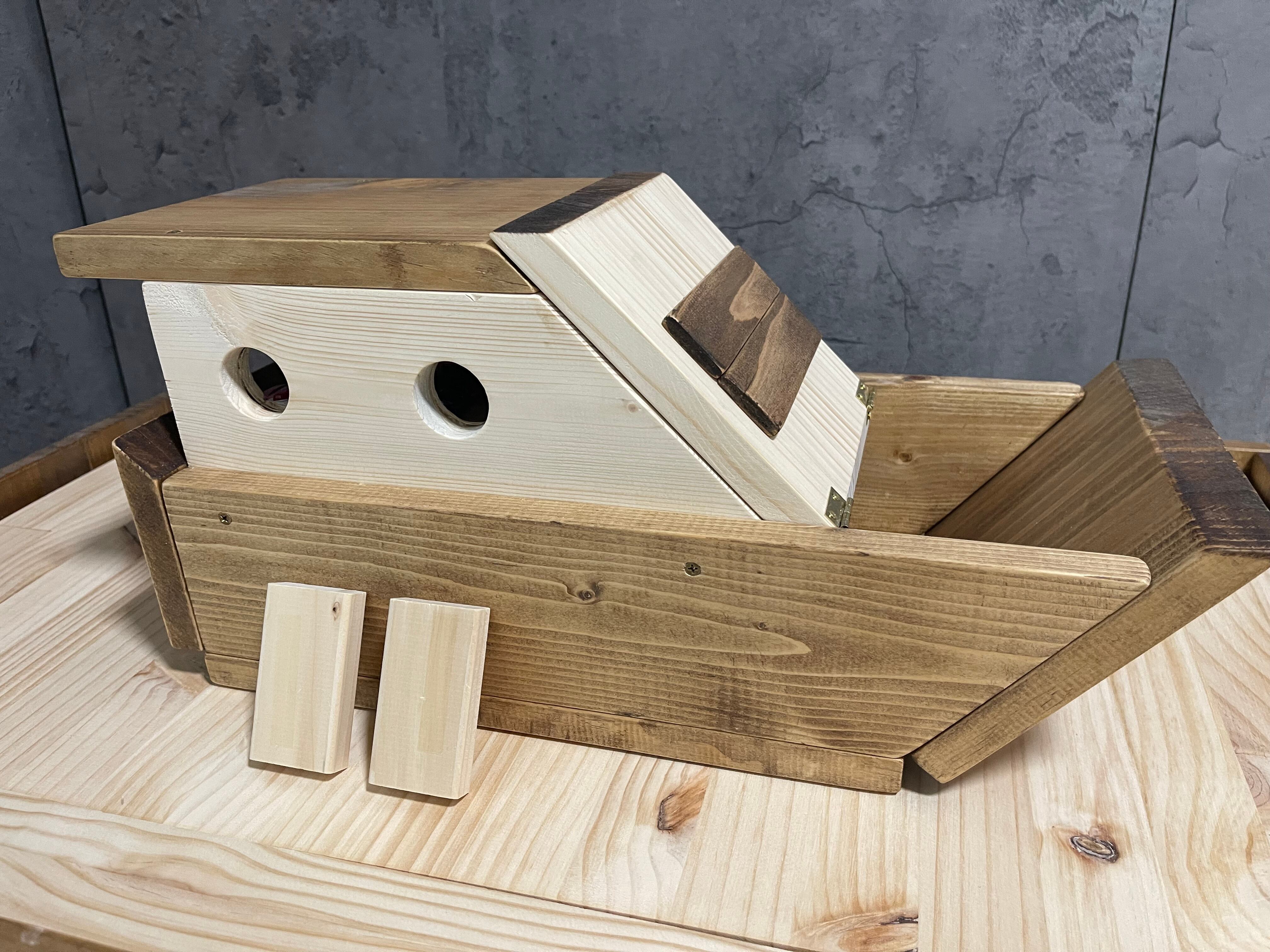 木製のミニカーフェリー トミカ収納 おもちゃ箱 | カグール工房