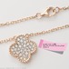 K18ピンクゴールド枠ダイアモンド入りフラワーモチーフペンダントトップ付きネックレス/Necklace with flower motif pendant Products using 18k pink gold and diamonds