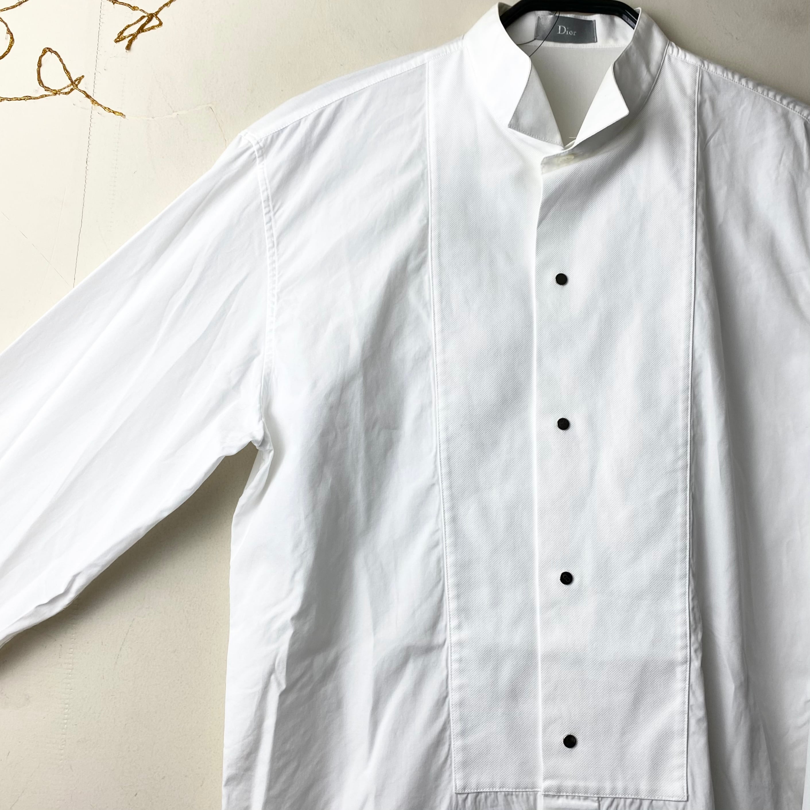 DIOR HOMME wing collar white shirt (2) | NOIR ONLINE