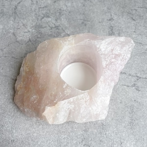 ローズクォーツキャンドルホルダー32◇Rose Quartz candle holder◇天然石・鉱物・パワーストーン