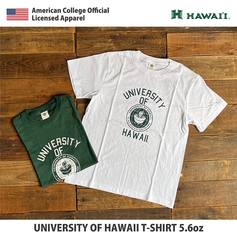 ハワイ大学オフィシャルライセンスTシャツ / UNIVERSITY OF HAWAII T-SHIRTS カレッジプリント 半袖 メンズ レディース  カレッジ ブランド UNIVERSITY OF HAWAII T-SHIRT 5.6oz | HAVE A NICE TIME STORE!