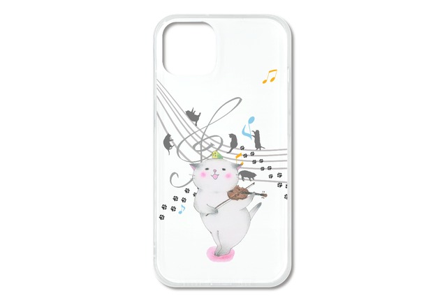 (iPhone用)バイオリン猫のソフトスマホケース