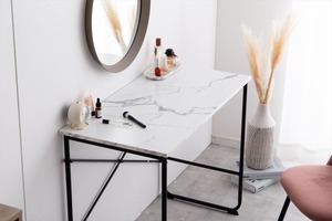 【幅90cm】Amy 大理石柄デスク