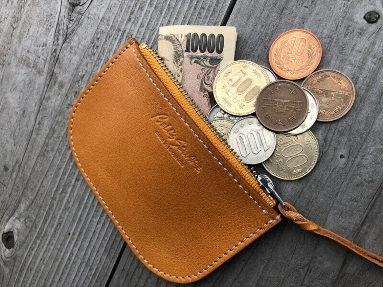 革 コインケース 姫路シュリンクレザー☆カードも！お札も！小銭も！本革コインケース お薬入れなどにもおすすめ ファスナーポーチ |  広島ジビエレザー鹿革・猪革製品＆熊革 、象革製品製造販売「ベルズスクエア」
