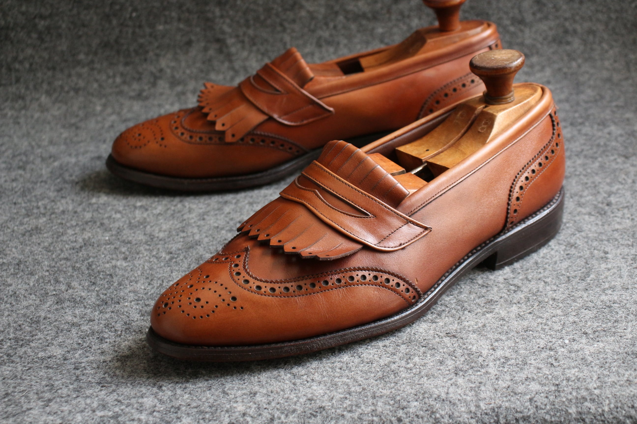 US6.5ED Allen Edmonds McAllister ウィングチップ MADE IN USA 80's