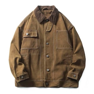 Patch pocket shirt collar work jacket 00303