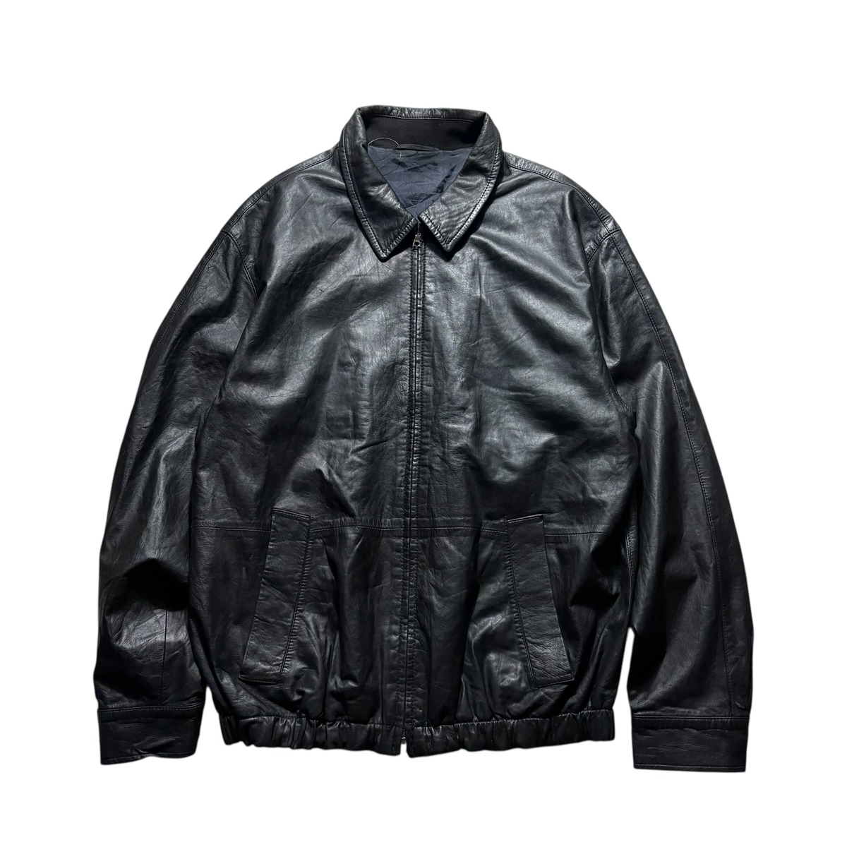 vintage LA MATTA black leather drizzler jacket | NOIR ONLINE