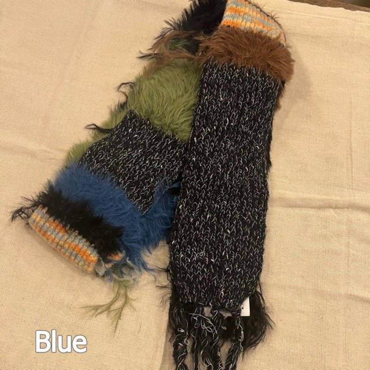 TOPANGA Accessory Fur & Knitted Slim Muffler (2 Colors)