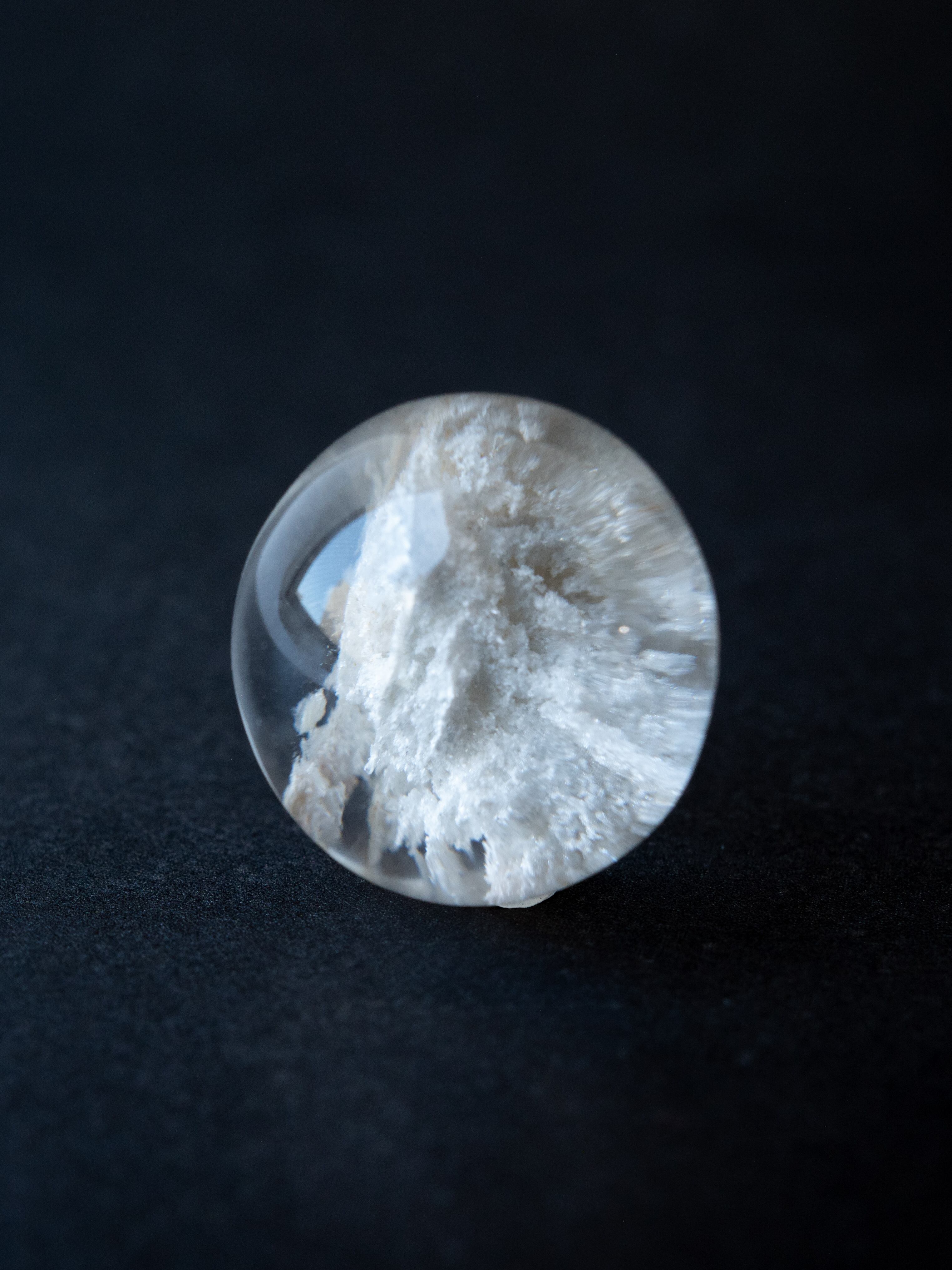 ホワイトガーデンクォーツ　タンブル ホワイトガーデン ルース タンブル【希少】【約5.6g】【最高級