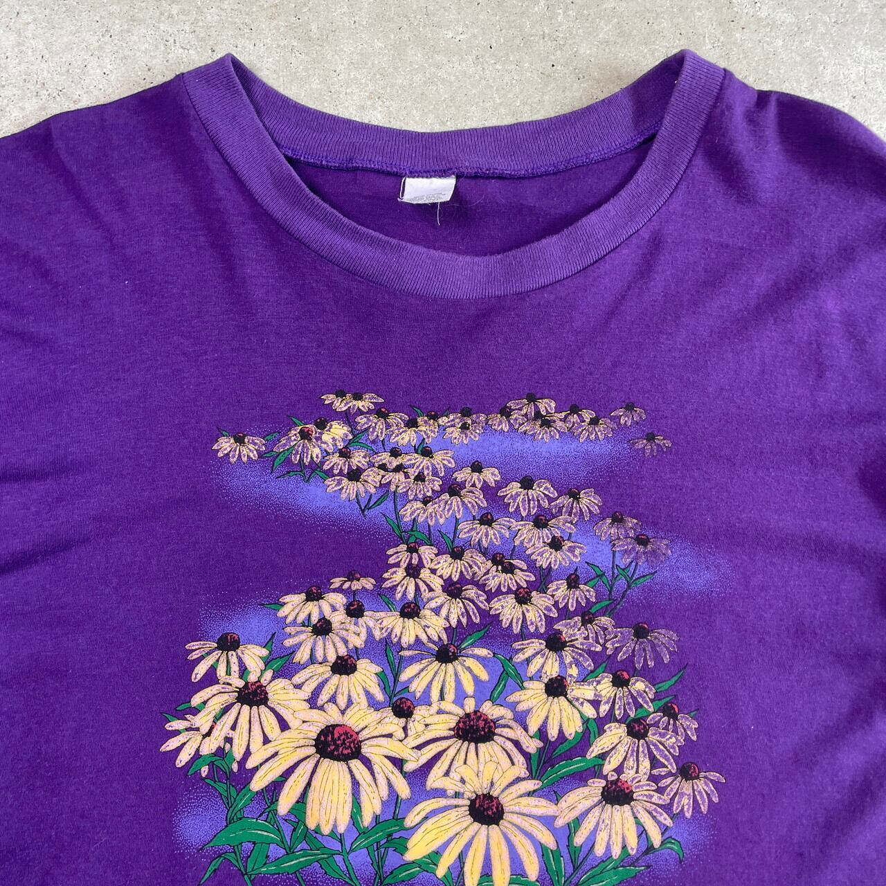 90s ビンテージ 花 フラワープリント 植物 アート Tシャツ 90年代