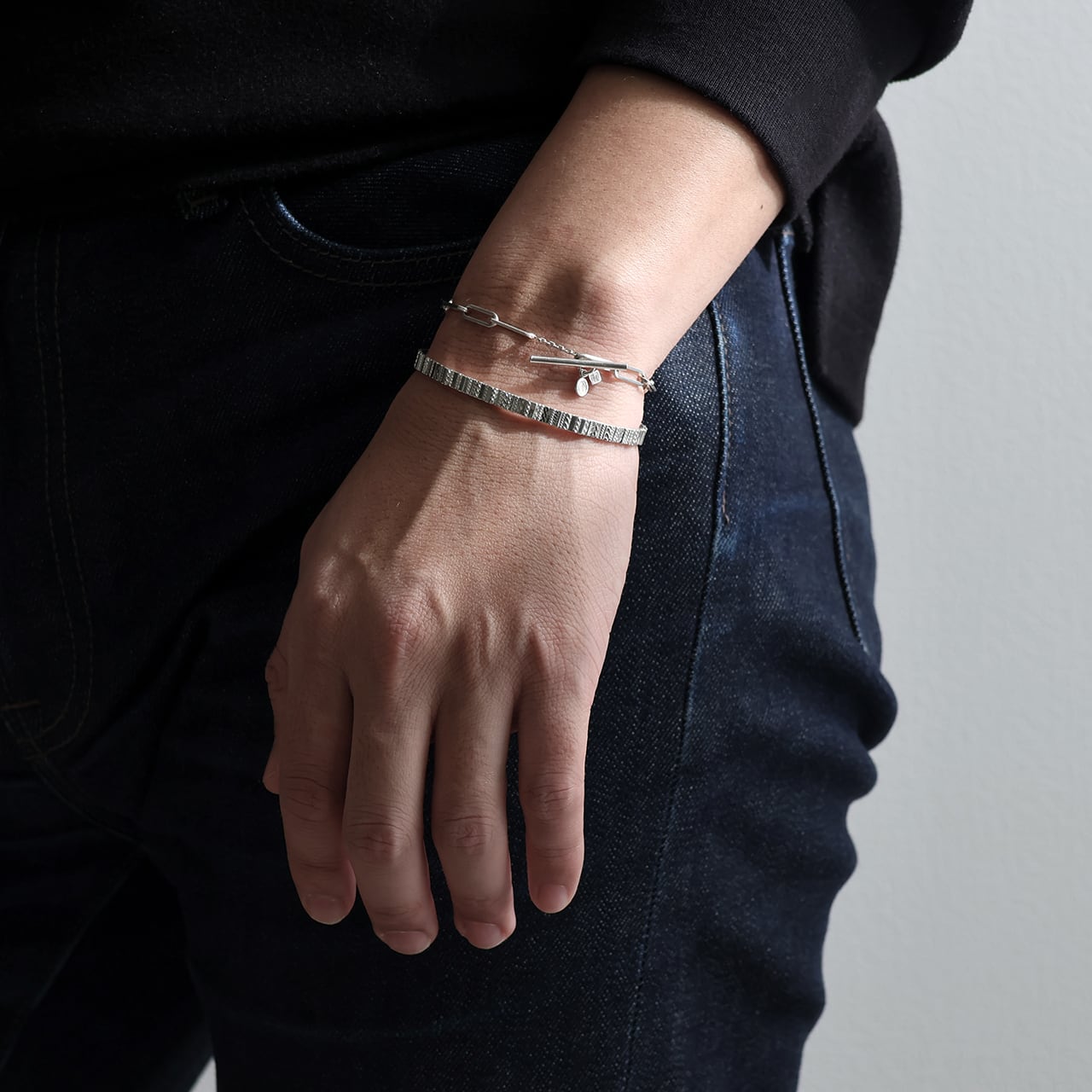 Soierie ソアリー シルバー Twist bangle ツイスト バングル knit