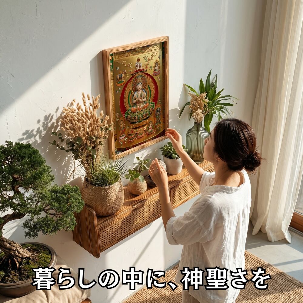 No.893【一字金輪曼荼羅】至高の智慧の光【リアル仏画】 | God Works