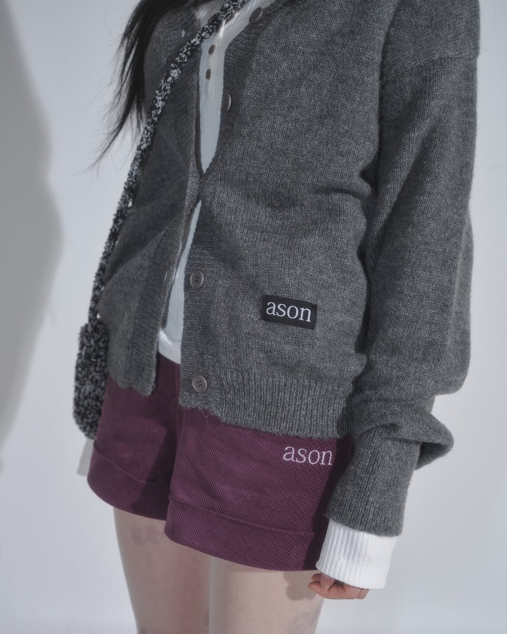 as”on] HAPPER CARDIGAN / GRAY 正規品 韓国ブランド 韓国通販 韓国