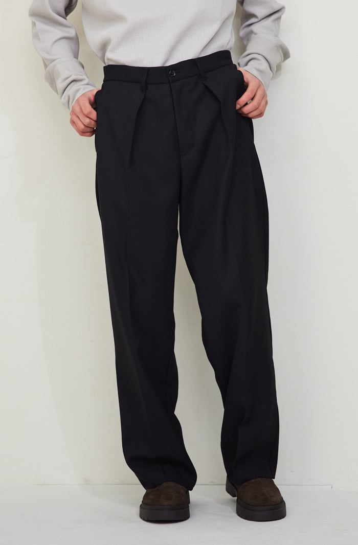 パンツ Kics Document. EX WOOL TWILL TUCK PANTS VINTAGE WOOL TWILL TUCK PT / ヴィンテージウールタックパンツ