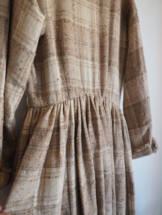 1950’s~1960‘s AMERICA Tweed Check Dress