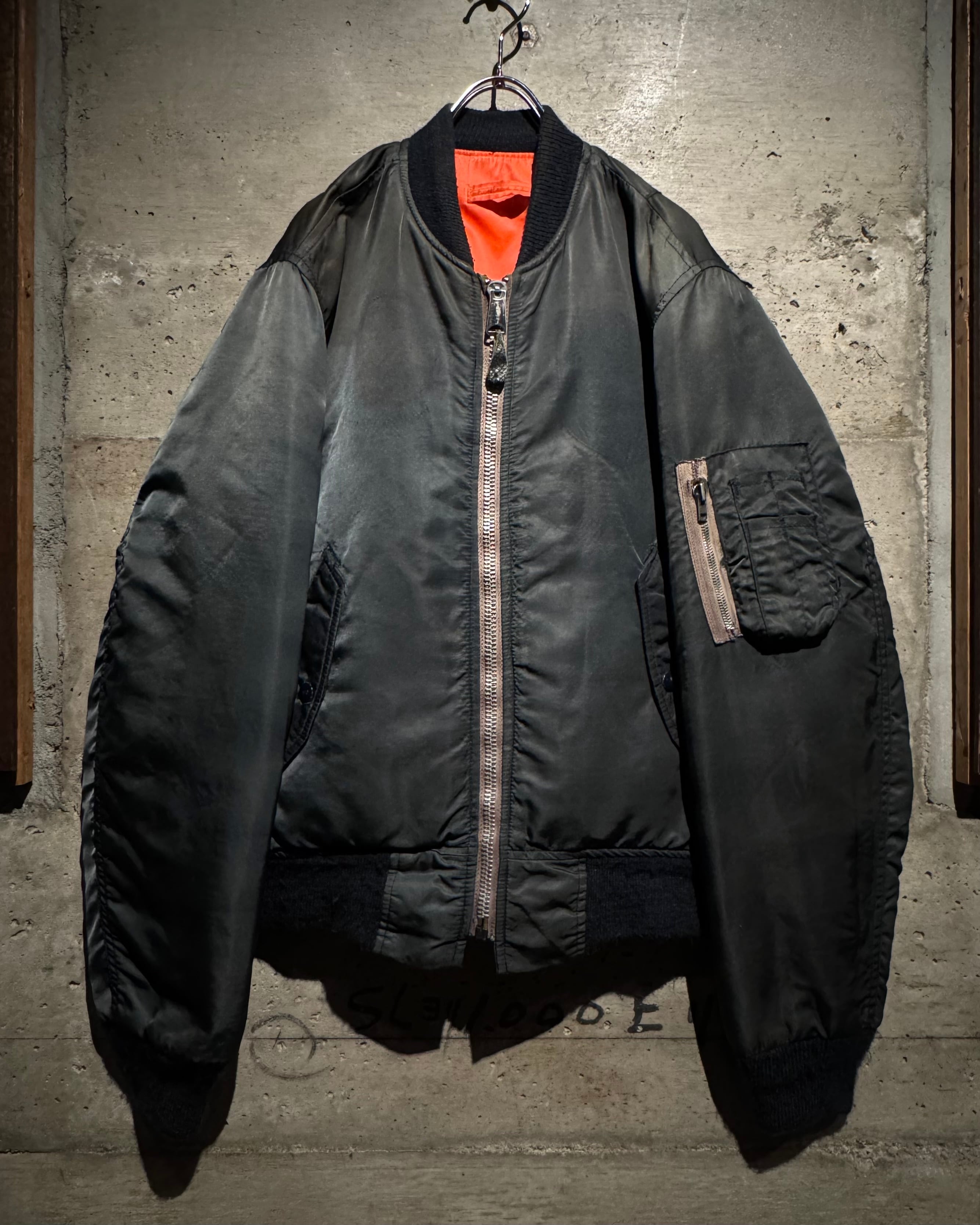 Caka】80's “SPIEWAK” Vintage Sunfade MA-1 Flight Jacket | Caka