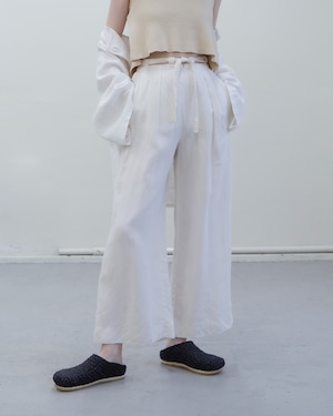 1990s ESCADA - double waist linen trousers