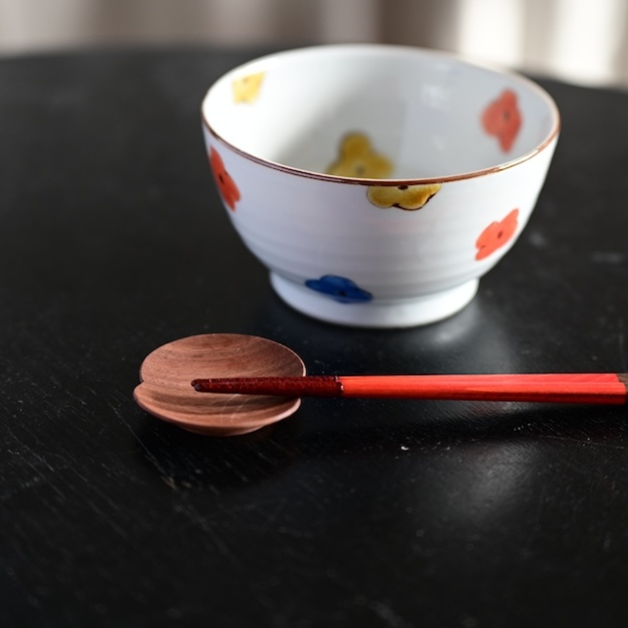 村田菜穂美作　めし碗 色絵小花3色もよう　［2104130002052］