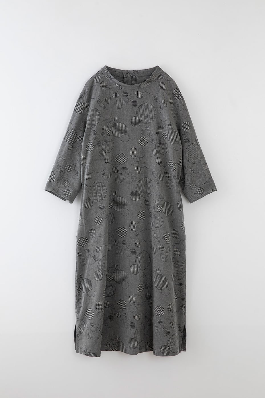 morphose ノーブルジャガード姫袖ワンピース グレー 袖フレアジャガードワンピース[品番：GORW0007729]｜GORGE （ゴージ