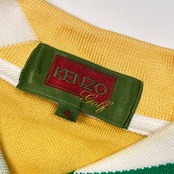 90s KENZO GOLF ケンゾーゴルフ ストライプ 半袖 ポロシャツ 4/マルチ メンズ 希少 レア ビンテージ