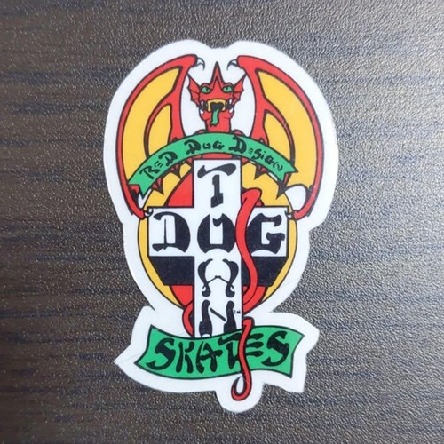 【ST-150】Dogtown Skateboard ドッグタウン STICKER スケートボード ステッカー Red Dog Die Cut Small