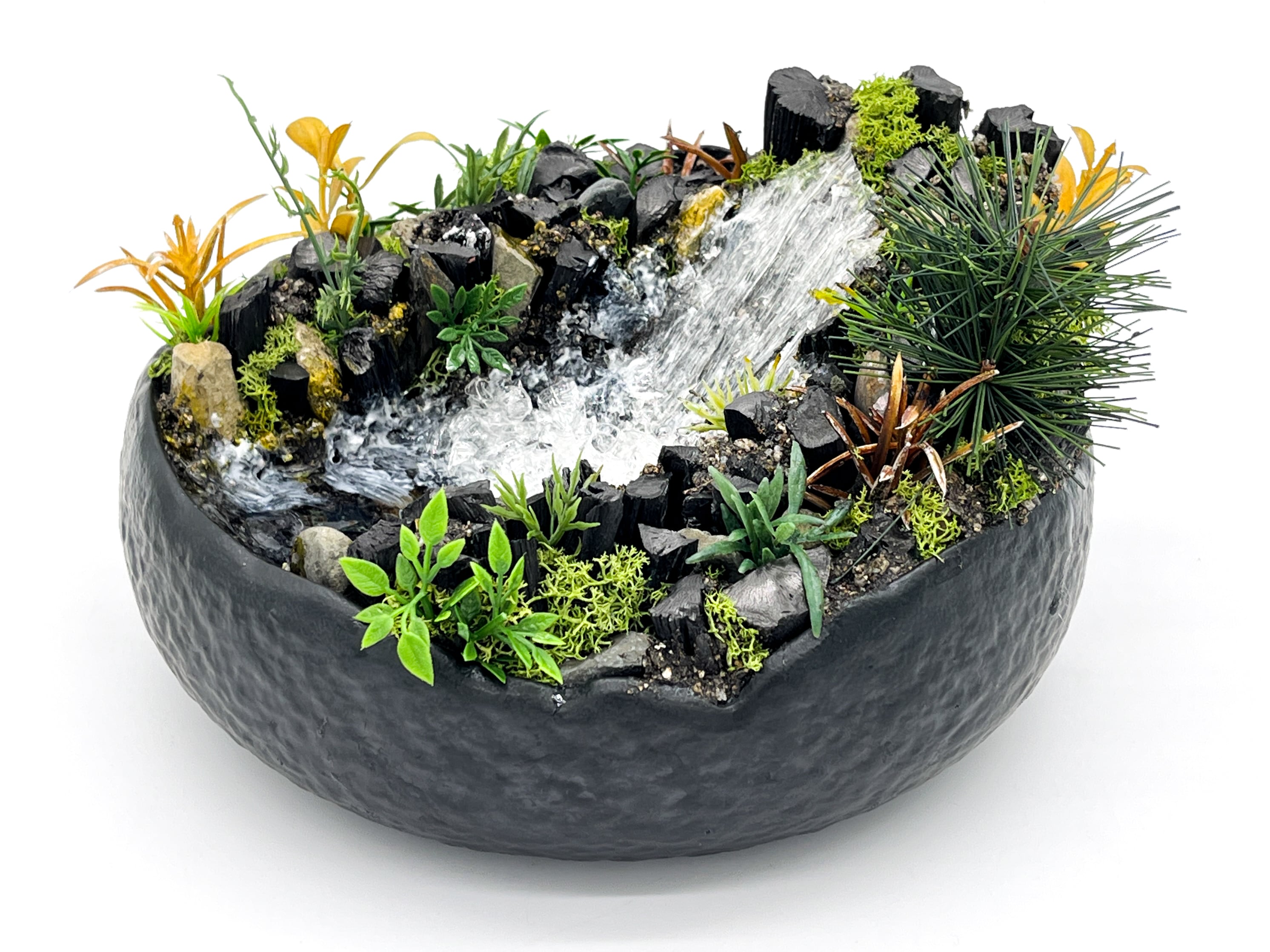 紀州備長炭 インテリア 『翠炭瀑』 置物 炭 オブジェ 雑貨 消臭 調湿