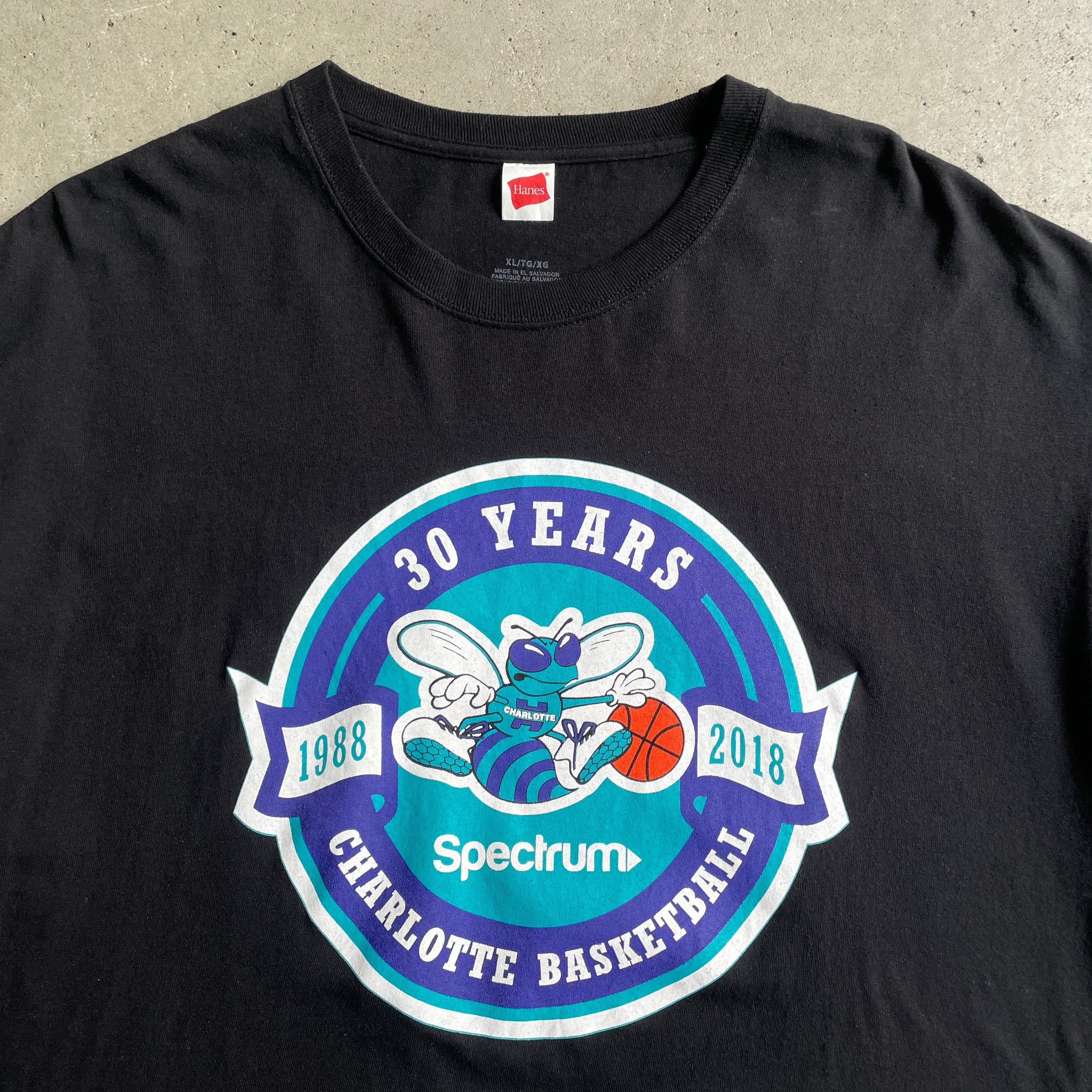 NBA シャーロットホーネッツ リメイクプリントTシャツ
