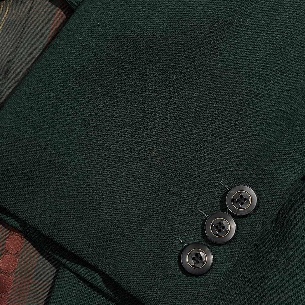 90s NICOLE ニコル デザイン ウール テーラードジャケット /ダークグリーン系 メンズ ビンテージ