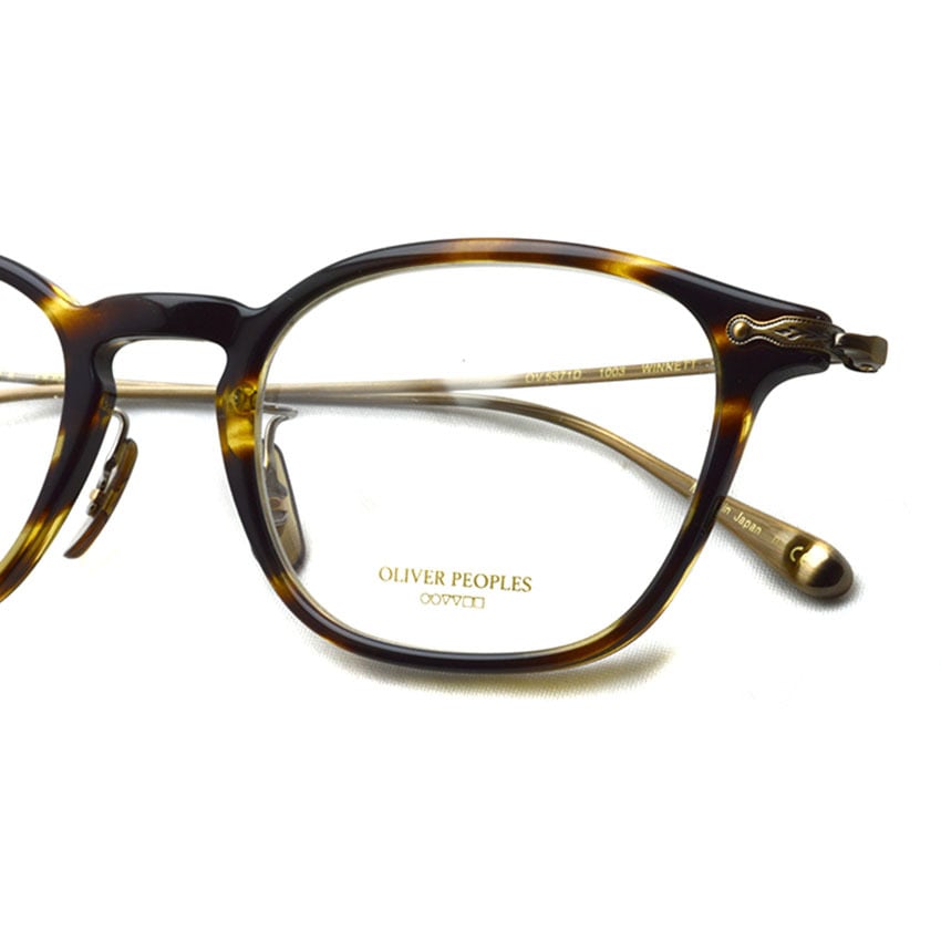 OLIVER PEOPLES オリバーピープルズ Jestin ウェリントン型メガネフレーム ブラック/ゴールド 眼鏡