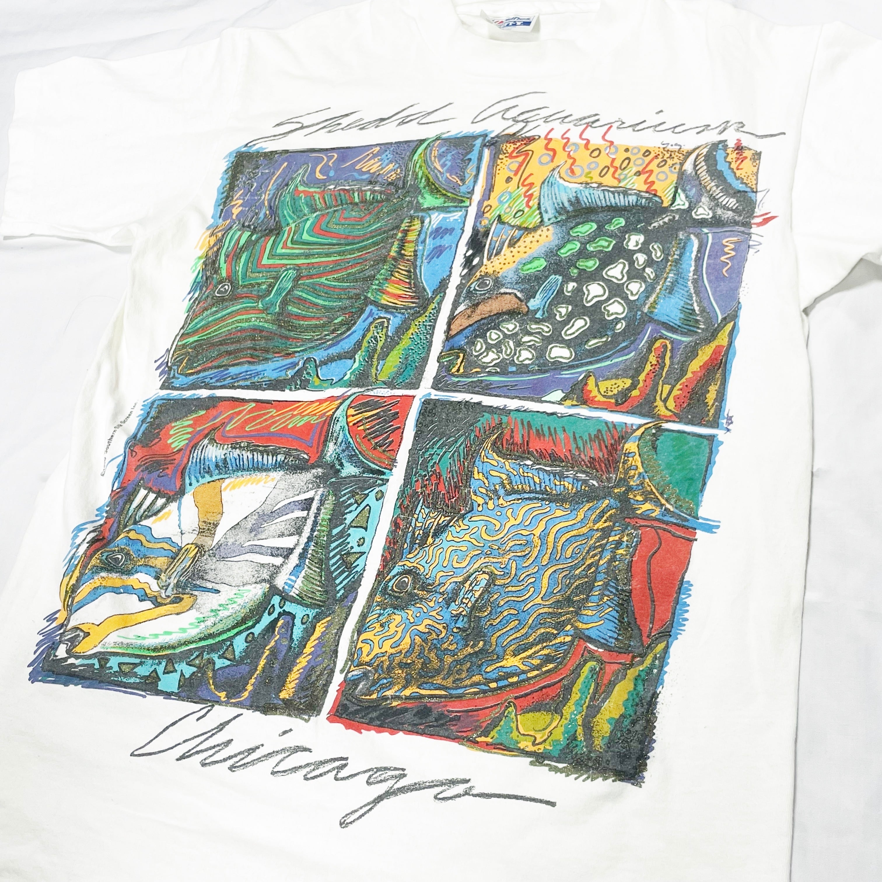 Vintage Fish Screen Printed T Shirt Made In USA | CORNER Vintage Fish Screen Printed T Shirt Made In USA | CORNER