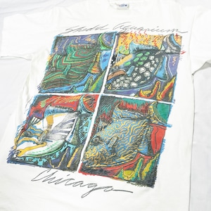 Vintage Fish Screen Printed T Shirt Made In USA