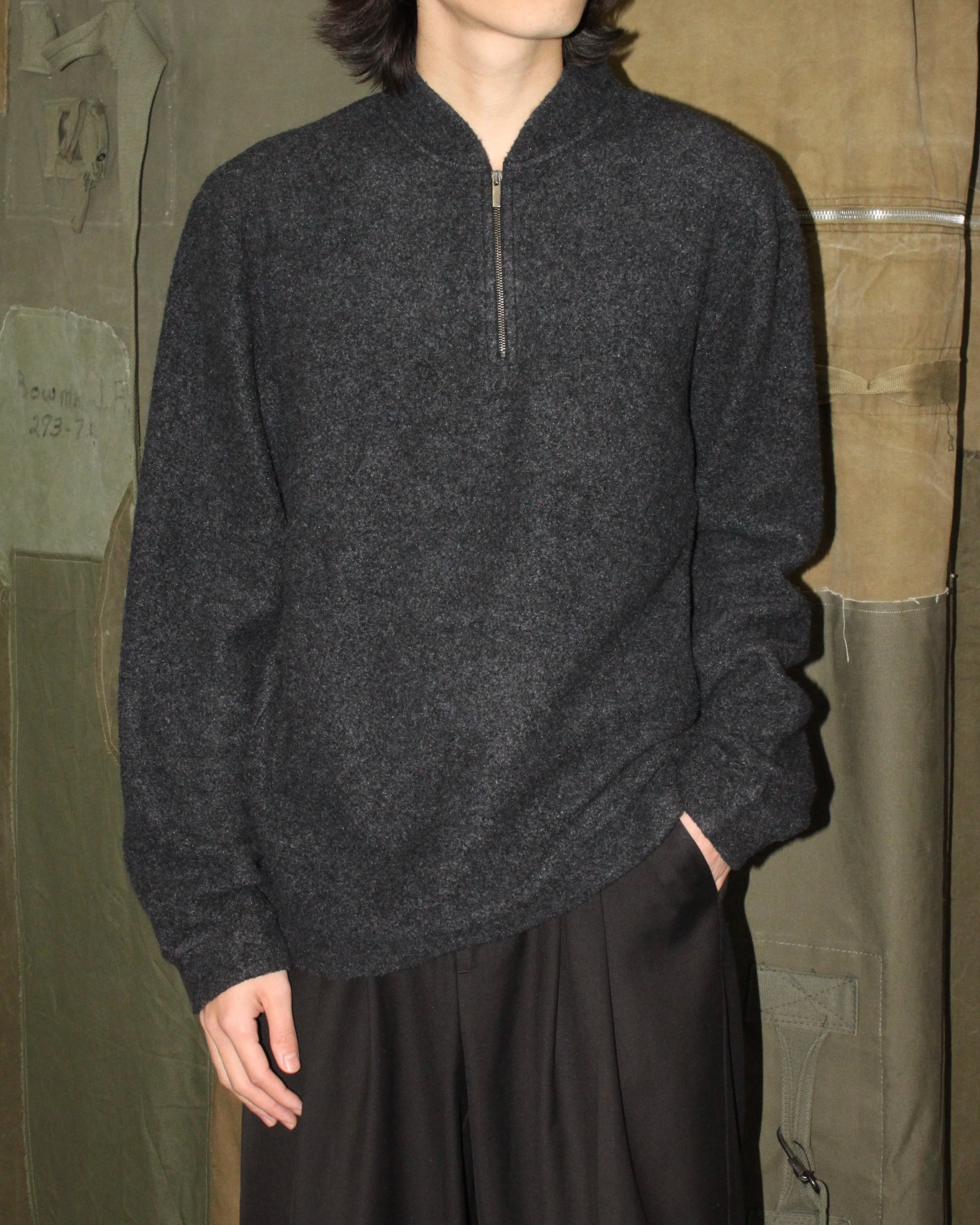 ARMANI COLLEZIONI Half-zip Fleece Top