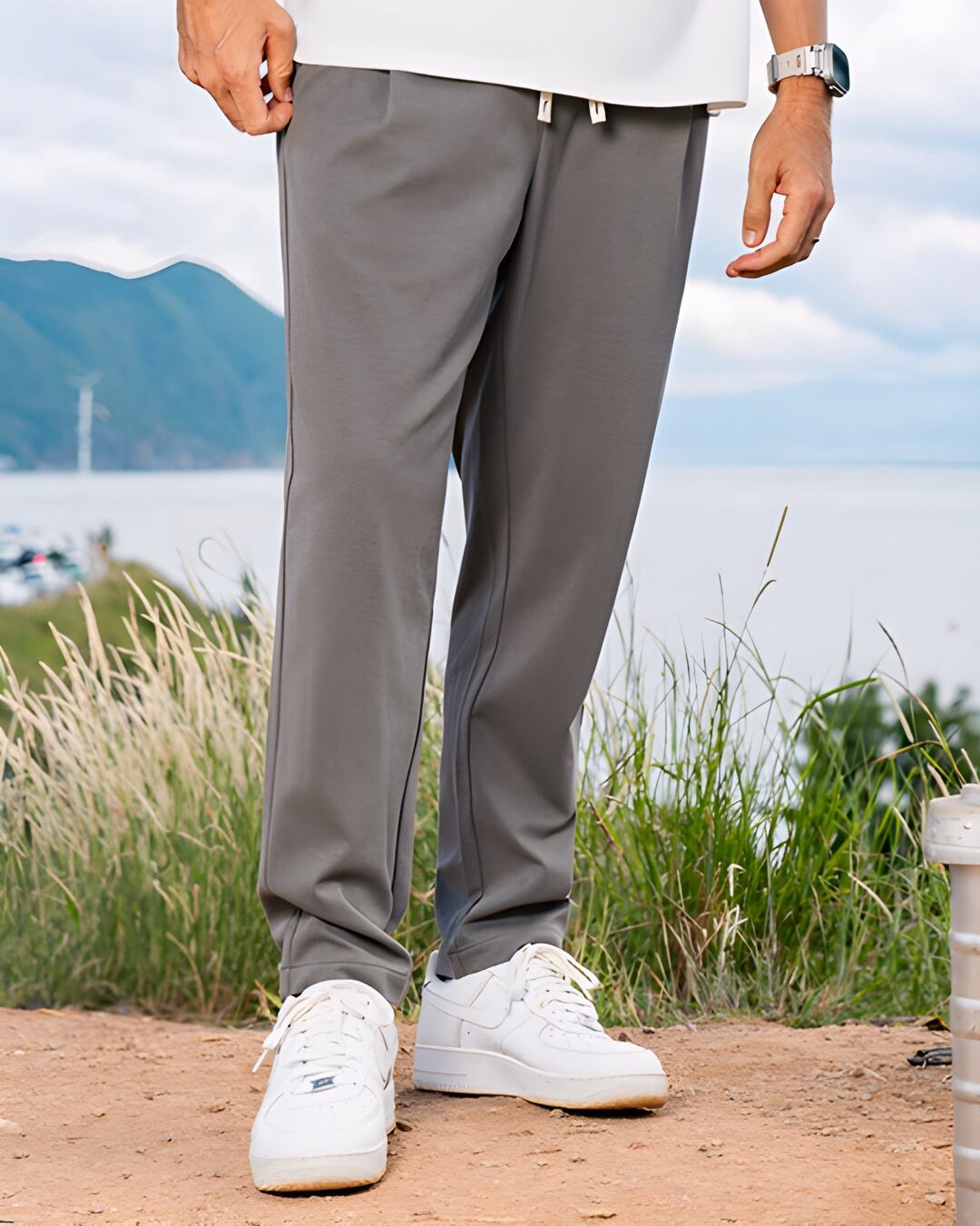 リラックス ノータックストレートパンツ 5色 E0060