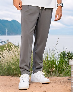 リラックス ノータックストレートパンツ 5色 E0060