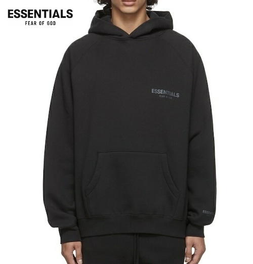 エッセンシャルズ パーカー フィアオブゴッド エッセンシャルズ ワンポイント ロゴ スウェット フーディー FOG ESSENTIALS 1POINT LOGO SWEAT HOODIE BLACK