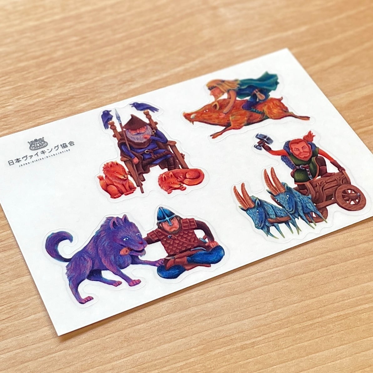 北欧神話 ステッカー ハガキサイズ Norse Mythology Sticker / 屋外使用可 PET素材 UVラミネート 北欧