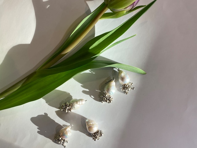 baroque pearl frill beads p/e