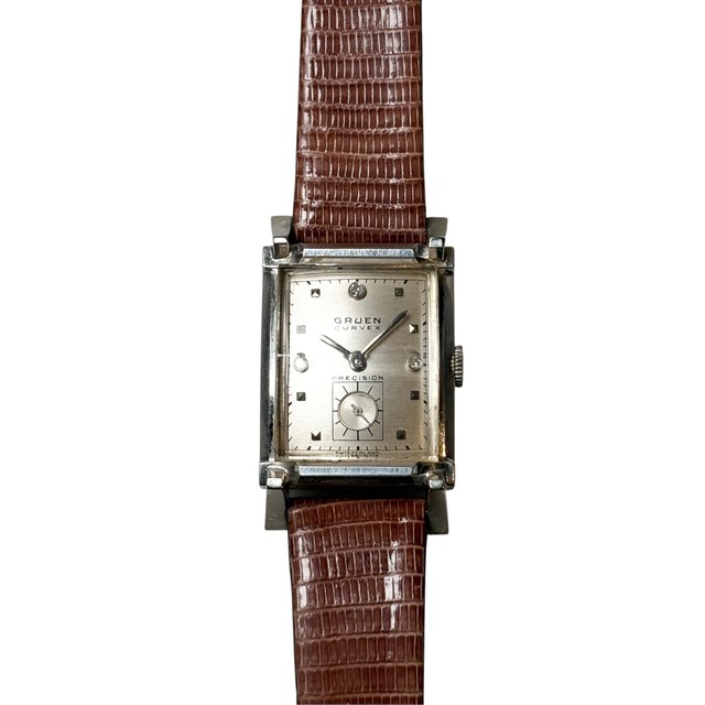 antique GRUEN k14 gold manual winding watch “curvex”