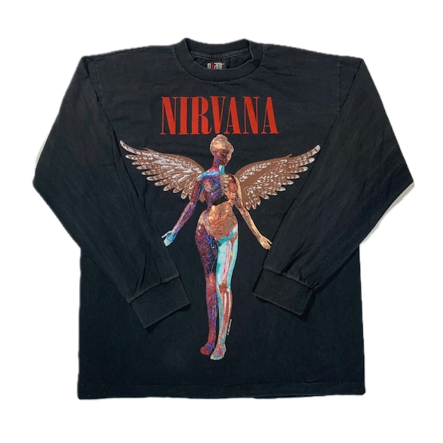 12489 NIRVANA ニルヴァーナ ロック ロングTシャツ バンドT XL