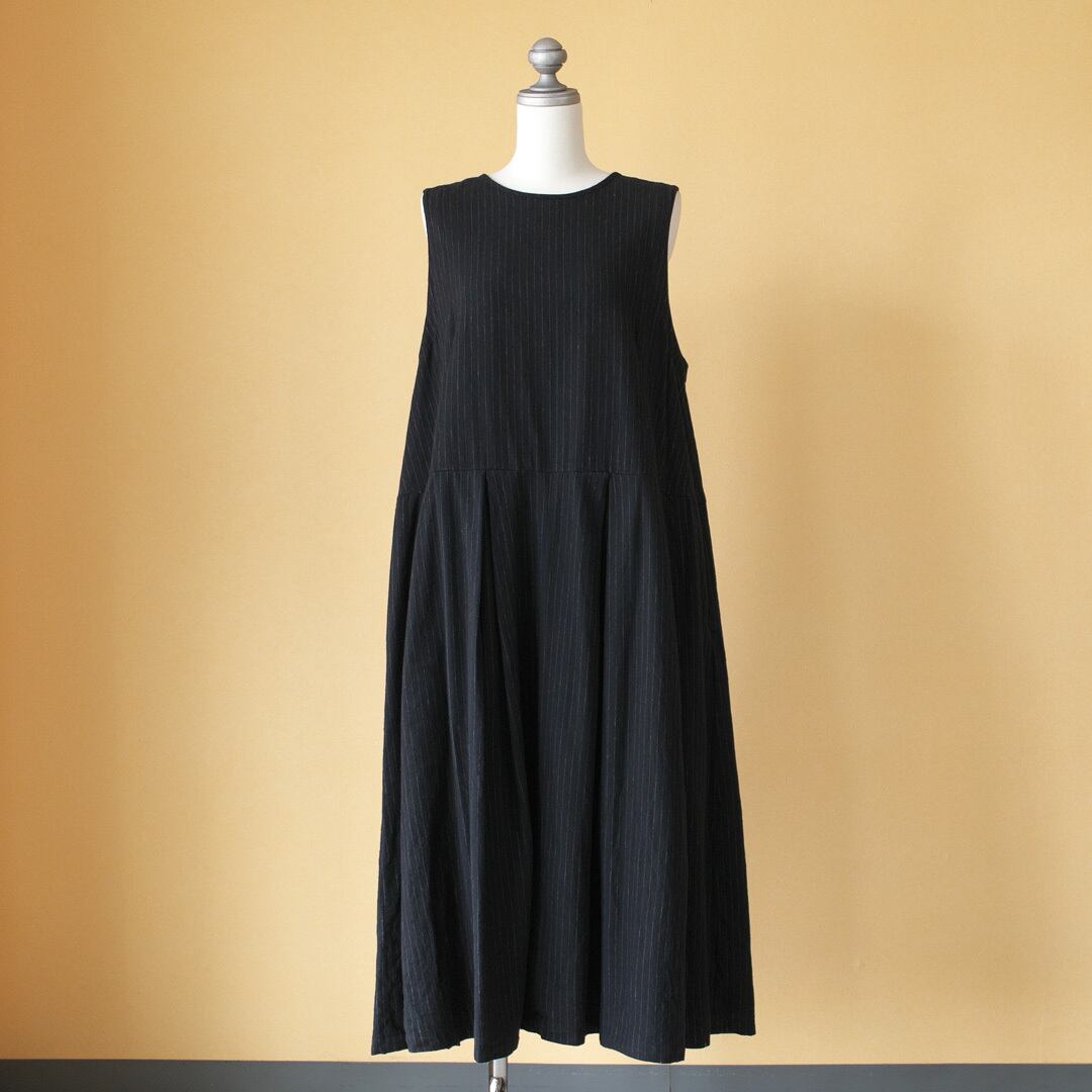 Gauze# ガーゼ G563 box pleated no sleeve one piece ボックス ...