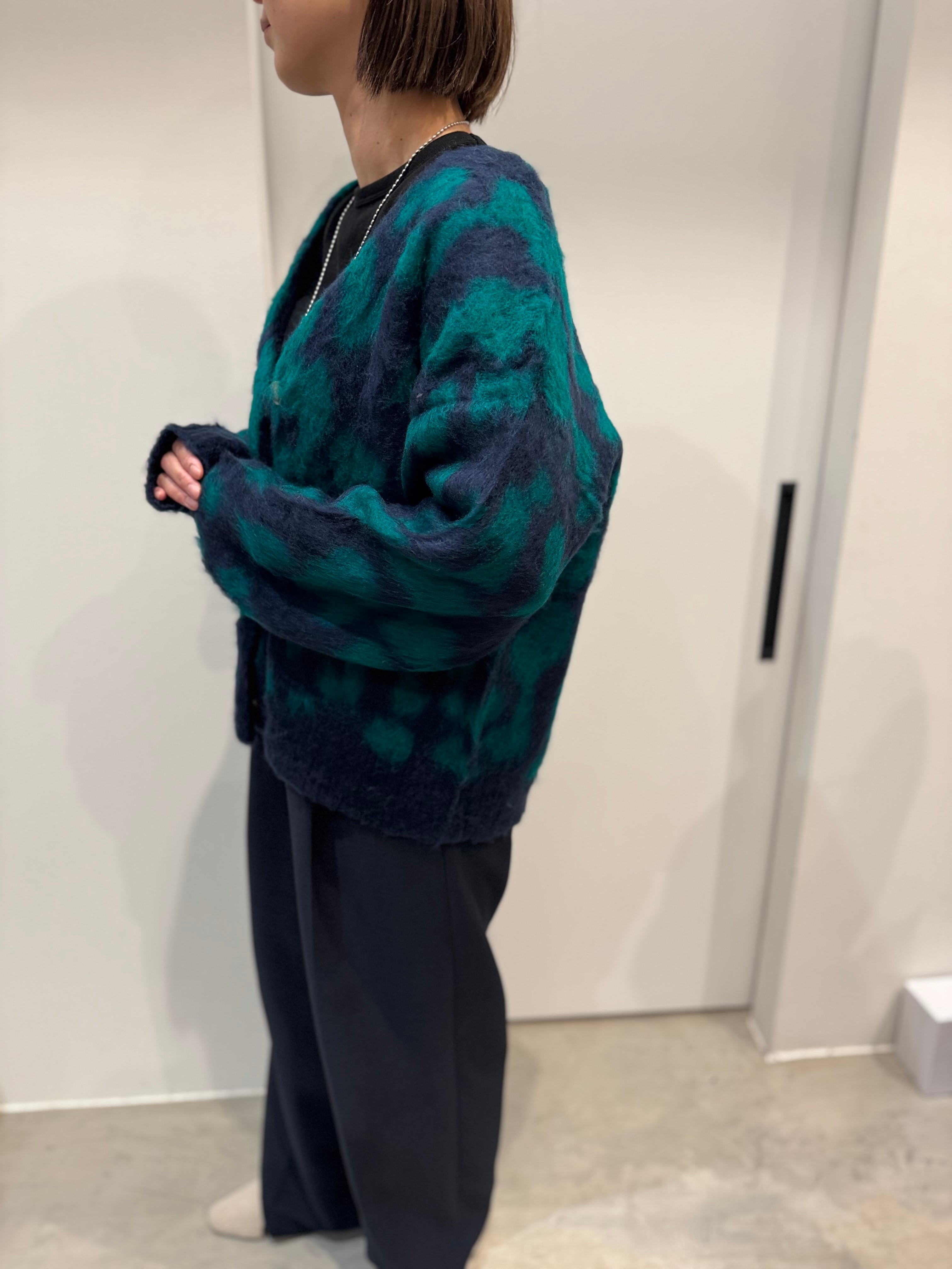 【SELECT】レオパード柄ニットカーディガン