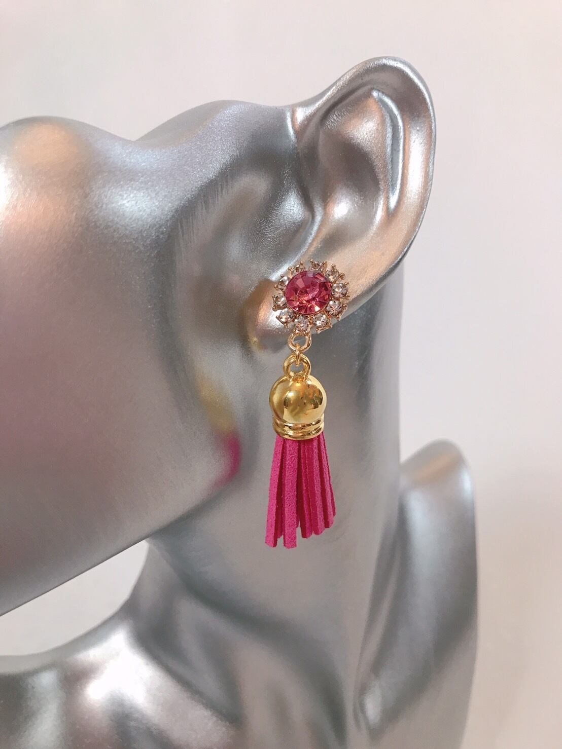 flower tassel earrings♡タッセルピアス 全2色 | Lotus Nina